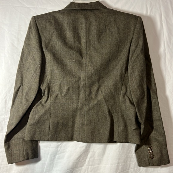 Harve’ Benard Petite Wool Blazer- Single Button - Brown - Picture 4 of 8